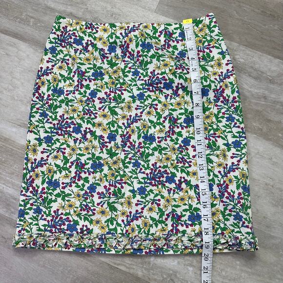 Vintage Ralph Ralph Lauren Spring Floral Ruffle Bottom Skirt Size 4 - Picture 4 of 5